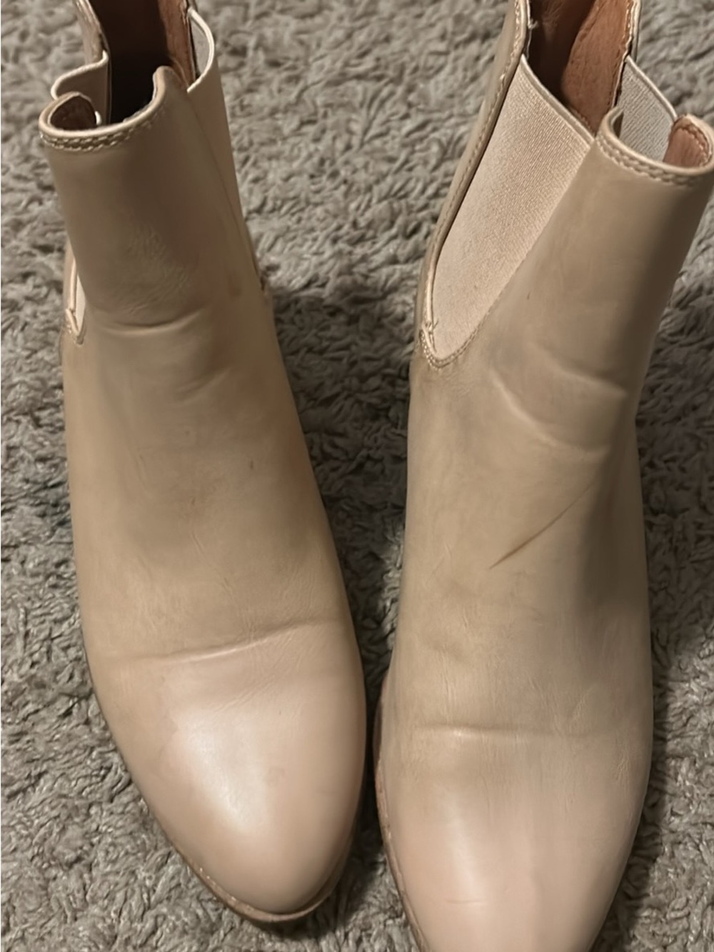 Women's Beige Chelsea Ankle Boots - Sleek Slip-On Style